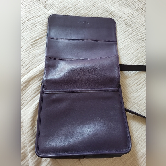 RARE VINTAGE COACH Ink (Dark Purple) Tribecca Flap 9092 - Picture 5 of 16